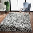 thumbnail image 2 of Ox Bay Glam Animal Leopard Area Rug, Gray / Black, 5' 3" x 7' 6", 2 of 9