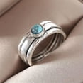 thumbnail image 6 of K-KED 925 Silver Rings Women Turkish Handmade Ring Wedding Party Delicate Jewelry Size 6-10-Turquoise-12, 6 of 8
