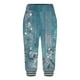 thumbnail image 3 of Mujeres Capri Pantalones Casual Suelto Largo Pantalones de Impresión con Corbata Elástica Cintura Y Bolsillos, 3 of 6