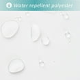 thumbnail image 3 of Water-Repellent Fabric Shower Curtain or Liner with 9 Handy Mesh Pockets, Premium Thick Cloth & Opaque, Washable, 71 x 72 inches, Rust Proof Grommets, White, 3 of 4