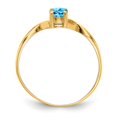 thumbnail image 2 of 14K Yellow Gold Ring Band with Stones (12) December Swiss Blue Topaz Oval, 2 of 5