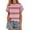 Red, variant on Women's Wide Striped Casual T Shirt