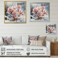 thumbnail image 4 of Designart "Winter Charm Of Pink Orchids" Orchids Floater Framed Canvas Wall Art, 4 of 5