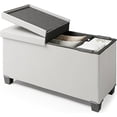 thumbnail image 1 of Banc de Rangement avec Bacs de Rangement en Tissu de Lin, 1 of 4