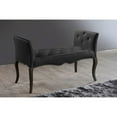 thumbnail image 5 of Baxton Studio Kristy Modern and Contemporary Black Faux Leather Classic Seating Bench, 5 of 5