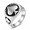 Silver, variant on Spade Signet Ring for Men, Stainless Steel Statement Ring, Sizes 7-13