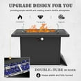 thumbnail image 4 of 10 Piece Patio Furniture Set with 44" Propane Gas Fire Pit Table, Outdoor Sectional Conversation Set Wicker Rattan Sofa Set with Coffee Table, 4 of 7