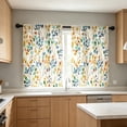 thumbnail image 7 of Watercolor Multicolor Leaf Print Tier Curtains Set of 2 27.56W x 39.37H Rod Pocket Light Filtering Curtains for Kitchen Bathroom, 7 of 7