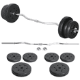 thumbnail image 1 of Yaheetech Barbell Dumbbell Set for Lifting Exercise, Black, 1 of 7