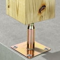 thumbnail image 4 of soportes de base de poste elevado ajustables galvanizados de 100 a 150 mm, soporte de techo resistente para construcción, dorado, 4 of 5