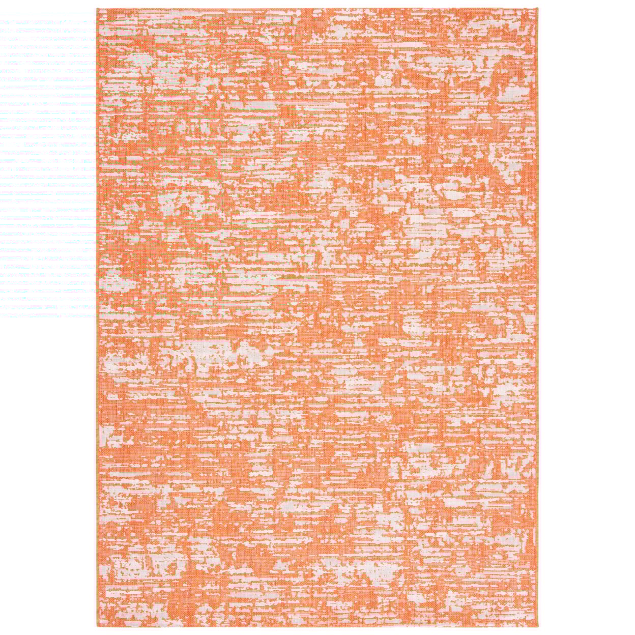 thumbnail image 4 of SAFAVIEH Courtyard Isolde Abstract Indoor/Outdoor Runner Rug, Orange/Ivory, 2'3" x 8', 4 of 10