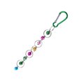 thumbnail image 4 of Colorful Metal Parrot Swing Hanging Ring Parrot Swing Parrot Toy Pendant with Small Bell for Cage Garden, 4 of 9