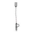 thumbnail image 4 of Cable adaptador OTG 2 en 1 con trenzado de nailon, USB 3.0 a micro USB tipo C, adaptador de sincronización de datos para Huawei OTG Plata, 4 of 6