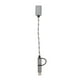 thumbnail image 4 of Adaptador de cable micro USB tipo C de carga rápida multifunción para Samsung Plata, 4 of 6