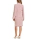 thumbnail image 3 of Conjuntos de falda para mujer INSPIRE CHIC, traje sin cuello, blazer y faldas lápiz, 2 piezas, atuendos elegantes, XS, rosa, 3 of 6