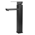 thumbnail image 2 of Single Handle Faucet, Matte Black Basin Faucet, 304 Stainless Steel 360 Degrees Rotating For Kitchen Bathroom, 2 of 8