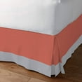 thumbnail image 2 of D.N.G. BEDDINGS 1 Piece Split Corner Two Tone Tailored Bed Skirt, Twin XL Size 8 Inch Deep Pocket, 800 Thread Count, 100% Egyptian Cotton, Solid Brick Red/Silver Color., 2 of 3