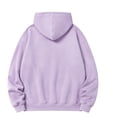 thumbnail image 4 of Men Solid Pullover Hoodie Basic Plain Hooded Sweatshirt with Drawstring Hood & Front Kangaroo Pocket 5XL, 4 of 6