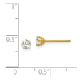 thumbnail image 3 of FB Jewels Inverness 18k 3mm Square CZ Earrings, 3 of 3