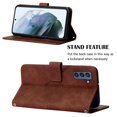 thumbnail image 3 of Nalacover For Samsung Galaxy S21 FE 5G Card Slot Case,Shockproof Premium PU Leather Magnetic Clasp Flip Stand Wallet for Women Men Cover with Removable Adjustable Crossbody Shoulder Strap,Brown, 3 of 8