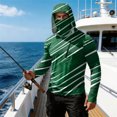 thumbnail image 7 of Mens Fishing Shirts Long Sleeve Sun Hoodies With Face Mask Uv Protection Cooling Hooded Rash Guard Shirts, L, 7 of 7