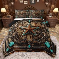 Castle Fairy Texas Stars Full Size Comforter Sets,Abstract Vintage Bedding Sets