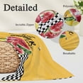 thumbnail image 4 of Sweet Summer Throw Pillow Covers Watermelon Juice Bee Lemon Black White Plaid Yellow Decorative Lumbar Pillow Cover Rectangle Cushion Case for Sofa Couch Bed Living Room Bedroom 20 X 54 Inches, 4 of 9