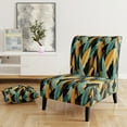 thumbnail image 2 of Designart "Minimalism Leaves Floral Pattern" Upholstered Modern & Contemporary Accent Chair and Abstract Arm Chair - Multiple Color & Pattern, 2 of 7