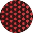 thumbnail image 1 of Ahgly Tapis Rond Lavable en Machine Intérieur Transitionnel Rouge Safran, 5 Pieds Rond, 1 of 7