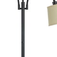 thumbnail image 5 of 65" Bronze Two Light Traditional Shaped Floor Lamp With Tan Square Shade, 5 of 7