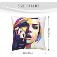thumbnail image 5 of Margot Robbie Pillow Covers 18 X 18 Inch Decorative Throw Cushion Cases Home for Furniture Bench Sofa, 5 of 6