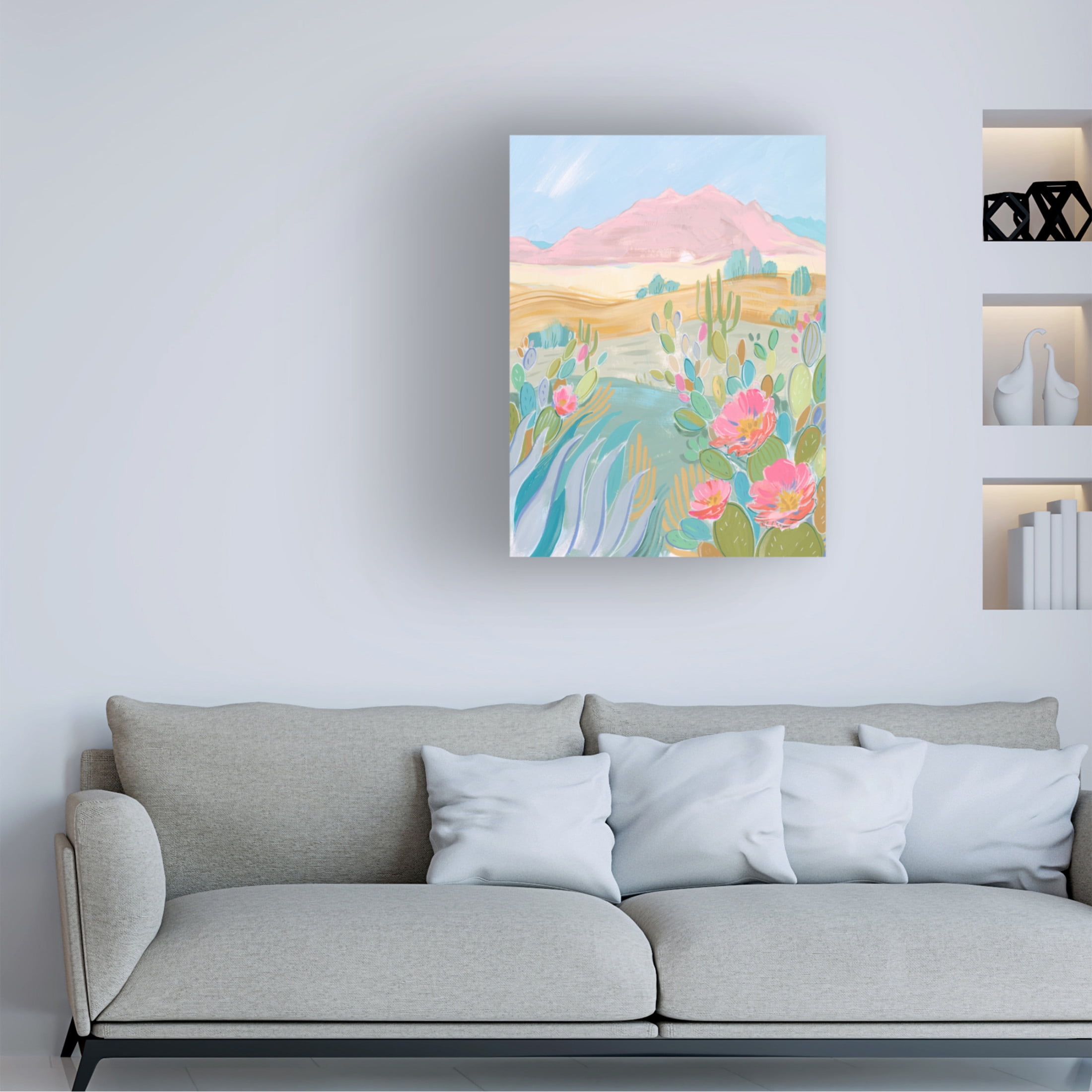 Canvas Wall Art - Laura Marr 'Pastel Desert II' Wall Art for Living Room, Bedroom, or Office Décor by Trademark Fine Art - 24 x 32 Inches
