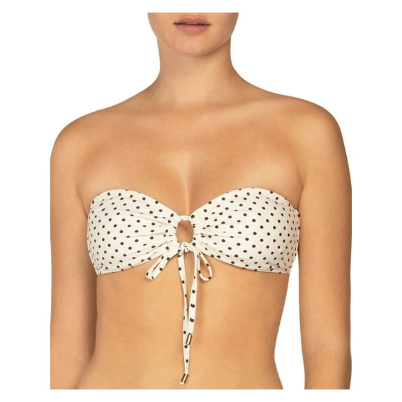 Peony Womens Bandeau Tie Front Bikini Swim Top