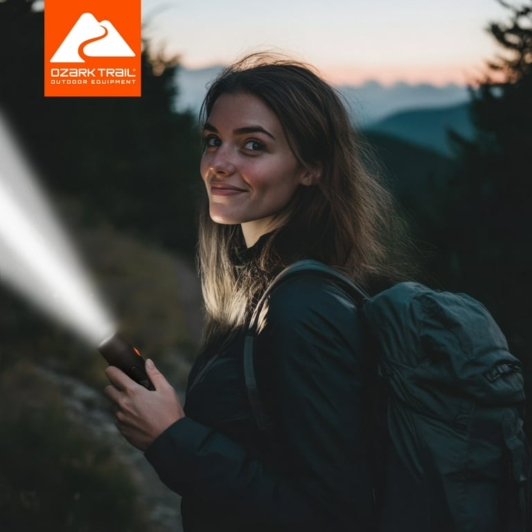 Ozark Trail LED Flashlight 125 Lumens Compact Waterproof with 75m