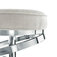 thumbnail image 3 of Uptown Club Toledo 40" Round Metal and Tempered Glass Coffee Table in Silver, 3 of 5