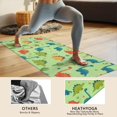 thumbnail image 4 of Green Dinosaurs Cacti Hearts Hot Yoga Mat Towel Non Slip for Hot Yoga - Quick-Drying Yoga Mat Cover with 4 Corner Pockets with Travel Bag - Hot Yoga Towel Non Slip 74"x26", 4 of 6