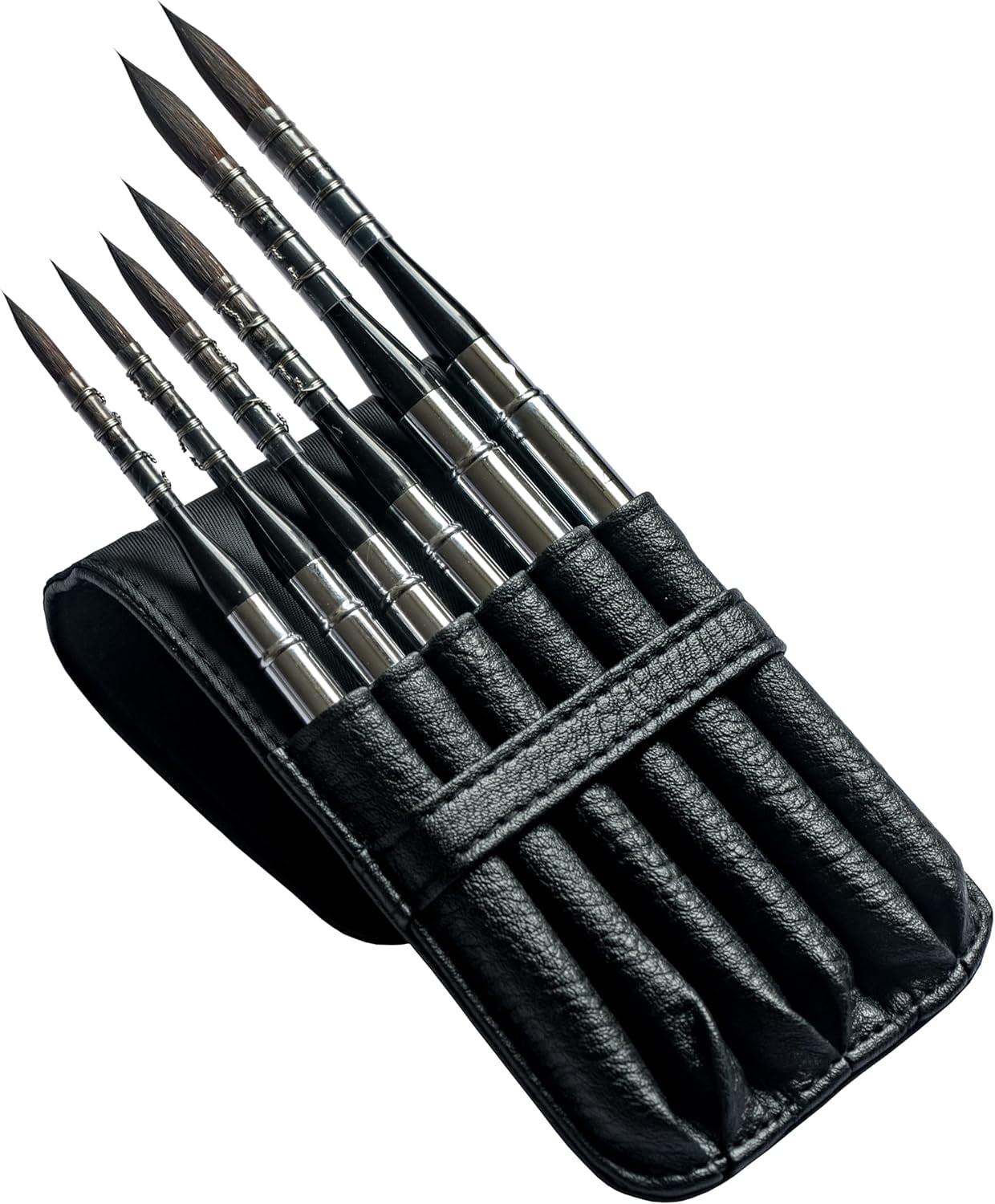 Watercolor Professional Paint Brushes 873Round 6PCS Synthetic Squirrel Mixed Hair Watercolor Travel Pocket Brushes Set for Miniature for Art Supplies Face Detail Painting