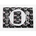 thumbnail image 1 of S4Sassy Black Butterfly & Floral Everyday Washable Placemats With Napkins Dining Table Decor, 1 of 3