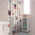 thumbnail image 4 of Fabric Shower Curtain for Bathroom, Farmhouse 4th of July Custom Shower Curtain Set with Hooks, Luxury Bathroom Curtains, Patriotic Star Butterfly Waterproof Polyester Bathroom Accessories, 72x84inch, 4 of 6