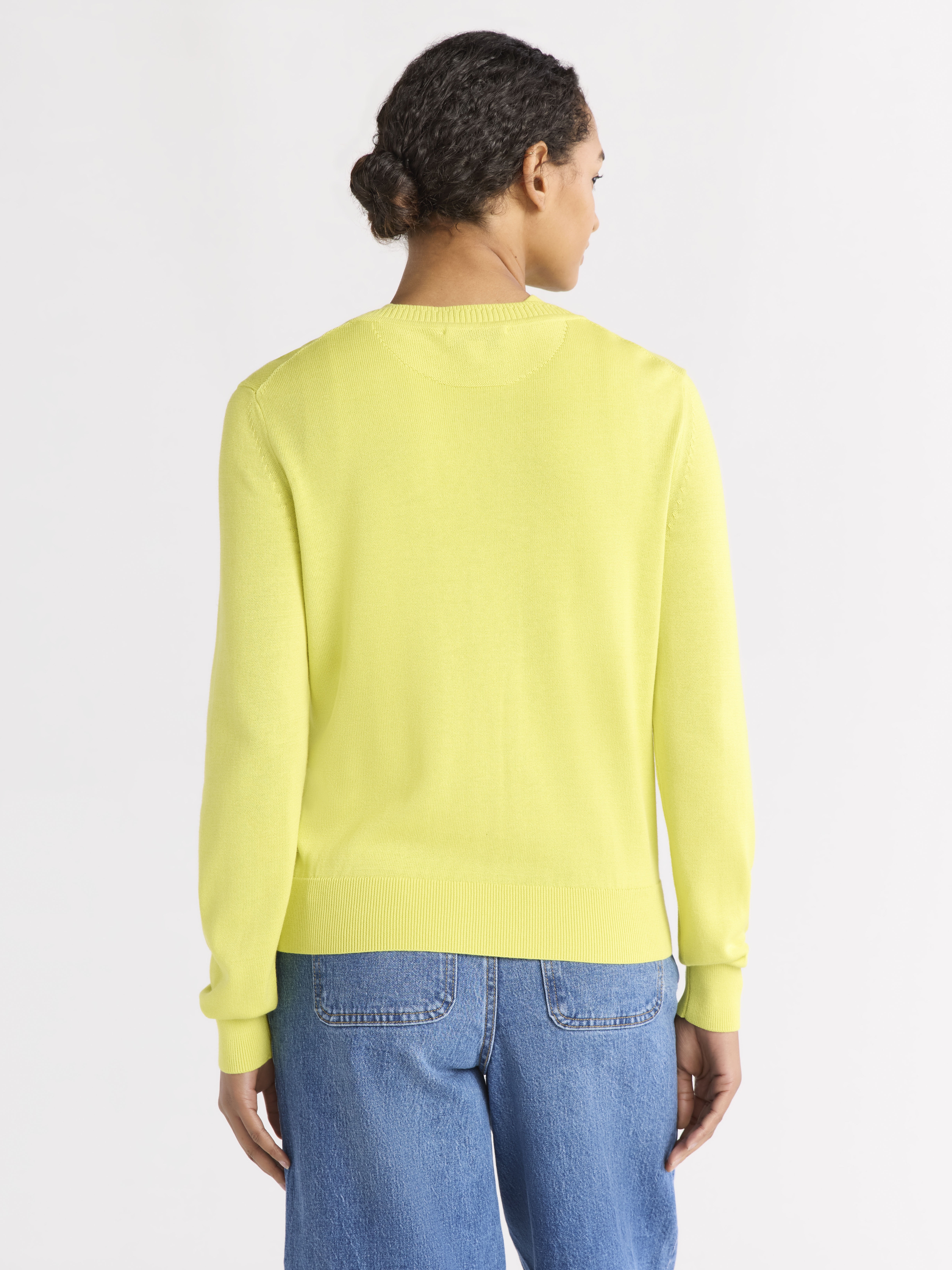 Free Assembly Women's Crewneck Cardigan Sweater, Lightweight, Sizes XS-XXL