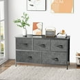 thumbnail image 6 of edx 5 Drawer Fabric Dresser for Bedroom, Chest of Drawer Organizer Storage Cabinet for Closet, Entryway, Grey, 6 of 10