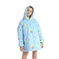 thumbnail image 2 of Wearable Blanket Sweatshirt Hoodie for Women and Men Kids, Oversized Cartoon Hooded Top Purple, 2 of 6