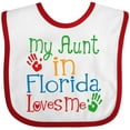 thumbnail image 3 of Inktastic My Aunt in Florida Loves Me Boys or Girls Baby Bib, 3 of 4