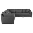 thumbnail image 3 of Sasha 6-Piece Upholstered Modular Sectional Barely Black, 3 of 6