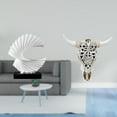 thumbnail image 2 of CarpNettore Wave Sculpture Abstract Modern Resin Statue Cow Head Wall Decor Pattern Ornament Vivid Decorative Figurine Suitable for Gift Giving Office Home Decora, 2 of 8