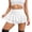 j-White16540, variant on Women Shorts Casual Solid Color Fashion Mini Skort With Ruffle Hem Stylish Lightweight Comfortable Soft Breathable Daily Shorts,White,L