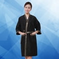 thumbnail image 3 of GOOHOCHY Peluquería antiadherente Bata de invitados Ropa de barbería Peluquería Corte de pelo Kimono Suministros de salón, 3 of 7