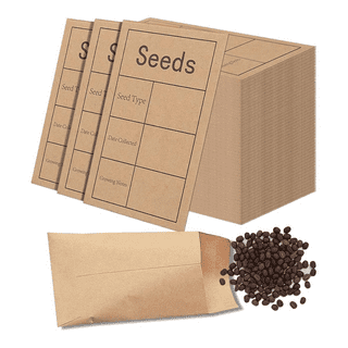 150 Pcs Seed Envelopes, Resealable Seed Packets Envelope Self Adhesive  Sealing Seed Saving Envelopes Small Brown Paper Seed Storage Envelopes  3.1x4.7