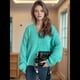 thumbnail image 5 of Suéter Tipo Cárdigan con Botones para Mujer, de Otoño, Holgado e Informal, de Punto Azul y Verde S, 5 of 9