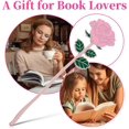 thumbnail image 3 of Marcador de libros de regalo con forma de rosa roja, regalos de agradecimiento para profesores, San Valentín, día de la madre, regalo de cumpleaños de Navidad para mujeres amantes de los lib, 3 of 4